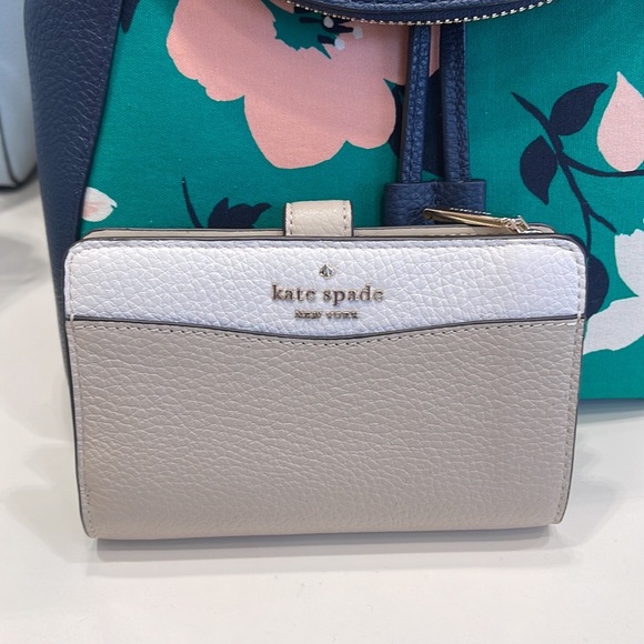 Kate Spade Leila Medium Compact Bifold Wallet 
Light Sand Multi - Picture 14 of 16